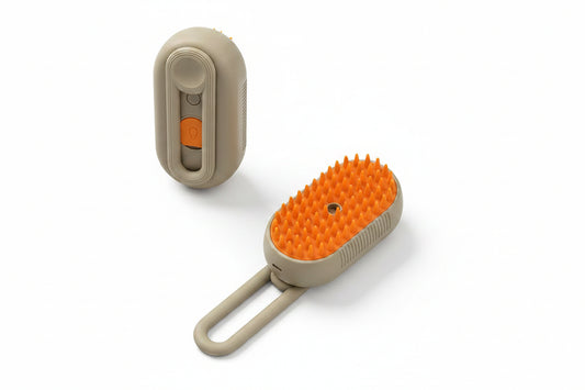 Cat Dog Pet Spray Massage Brush 3 in 1 One Button Steam Spray Folding Rotatable Floating Hair Bath Hair Removal Brush Comb