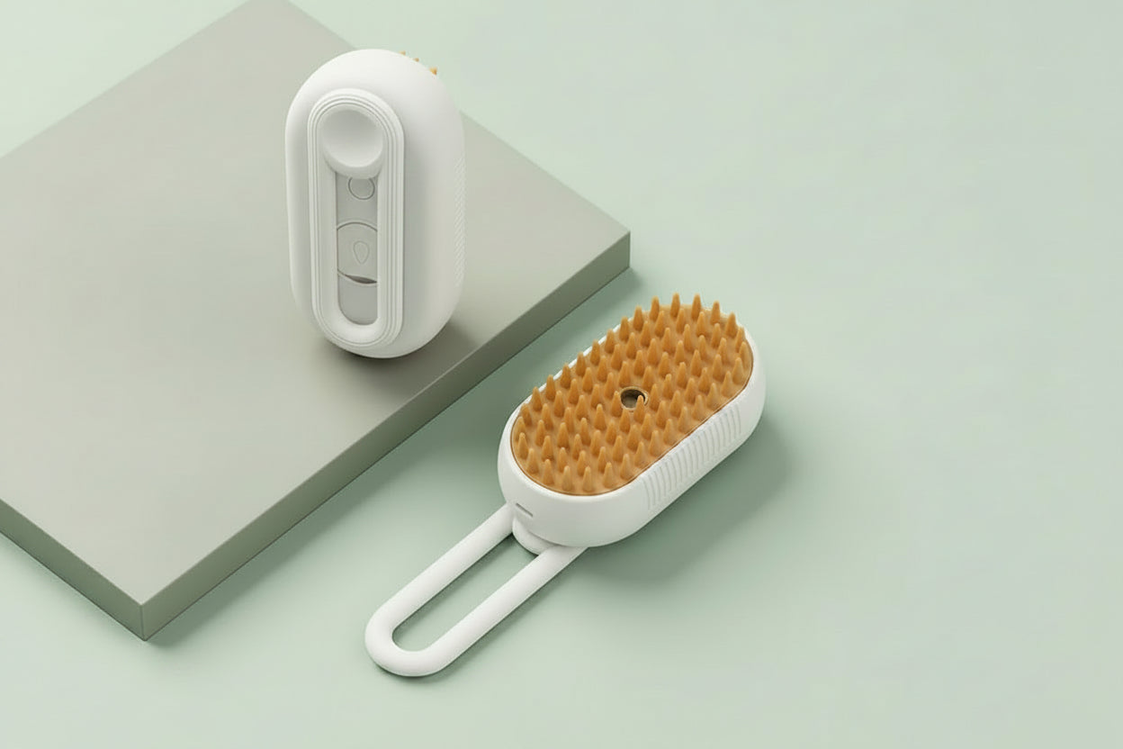3-in-1 Steam Grooming Brush for Dogs & Cats