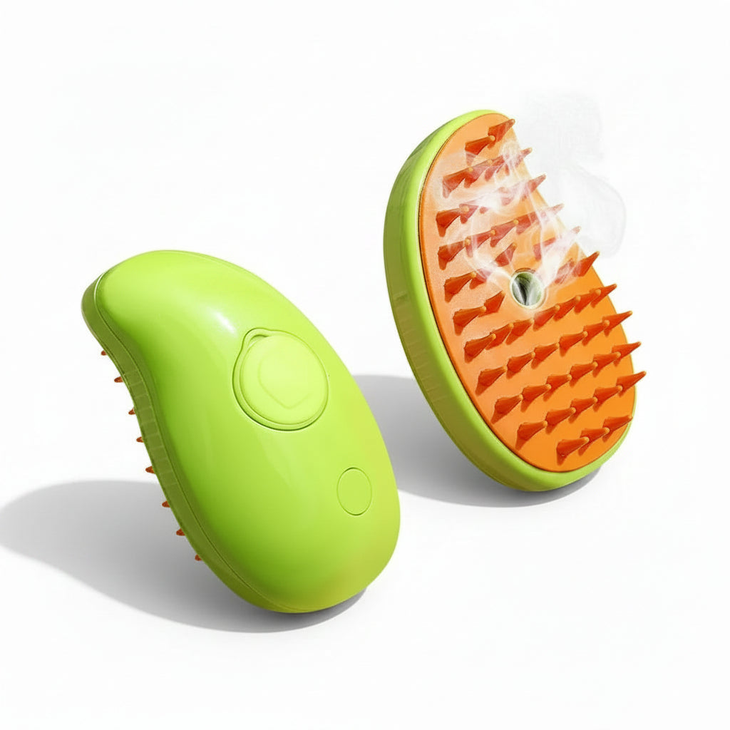 Cat Dog Pet Spray Massage Brush 3 in 1 One Button Steam Spray Folding Rotatable Floating Hair Bath Hair Removal Brush Comb